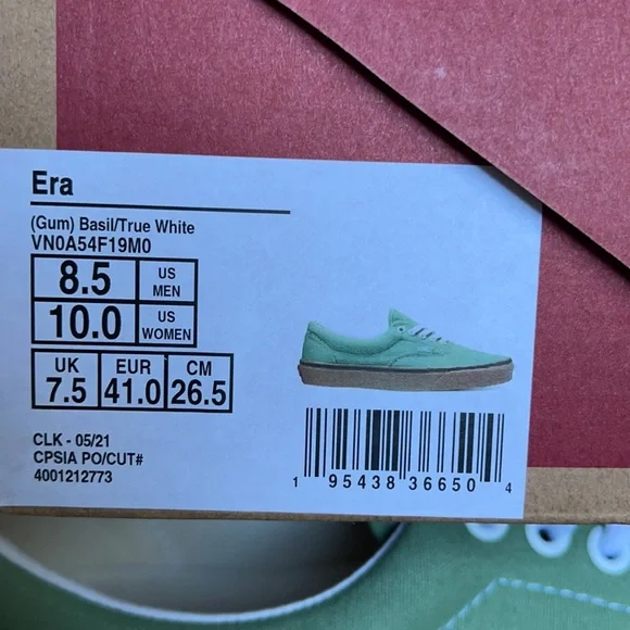 Vans Era Gum Basil/True White MENS - Picture 16 of 16